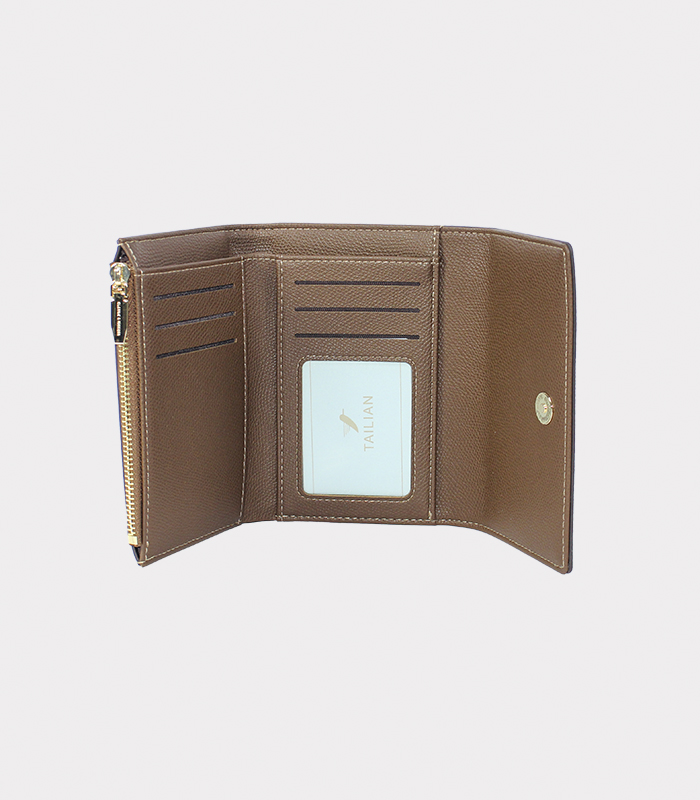 billeteras de dama con placa dorada boutiques